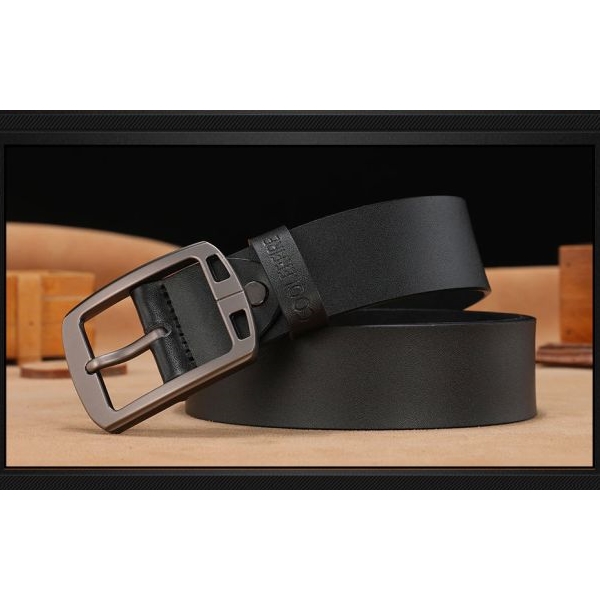 COOLERFIRE Mens Genuine Italian Leather Belt - Black
